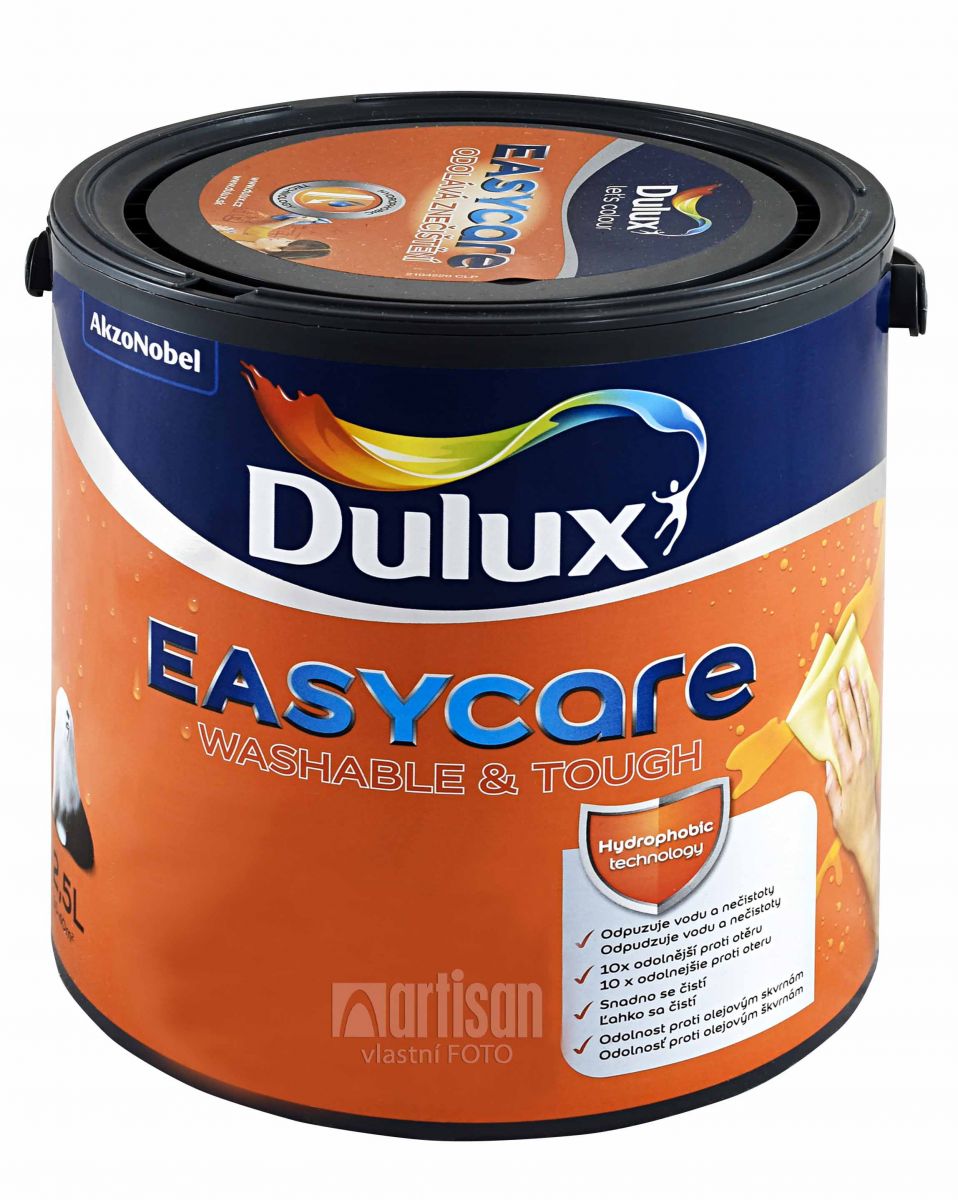 DULUX EasyCare - omyvatelná malířská barva do interiéru v objemu 2.5 l